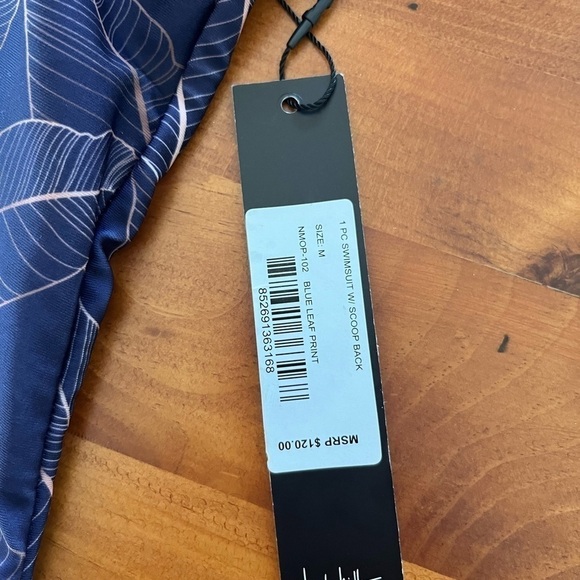 NWT Nicole Miller one piece scoop back swimsuit size Medium - Picture 3 of 5
